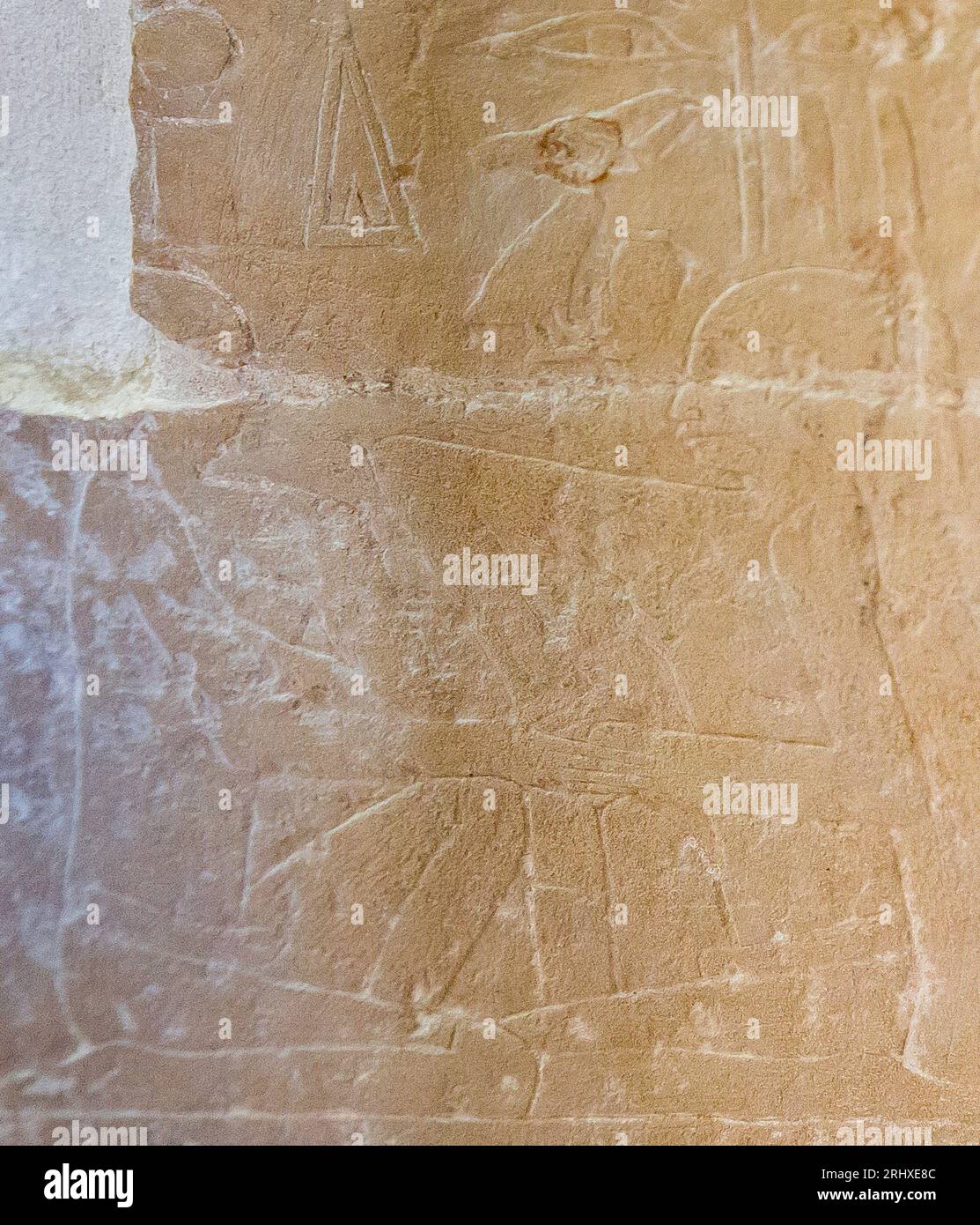 Egypte, Saqqara, tombeau d'Ankhmahor, manucure. Banque D'Images