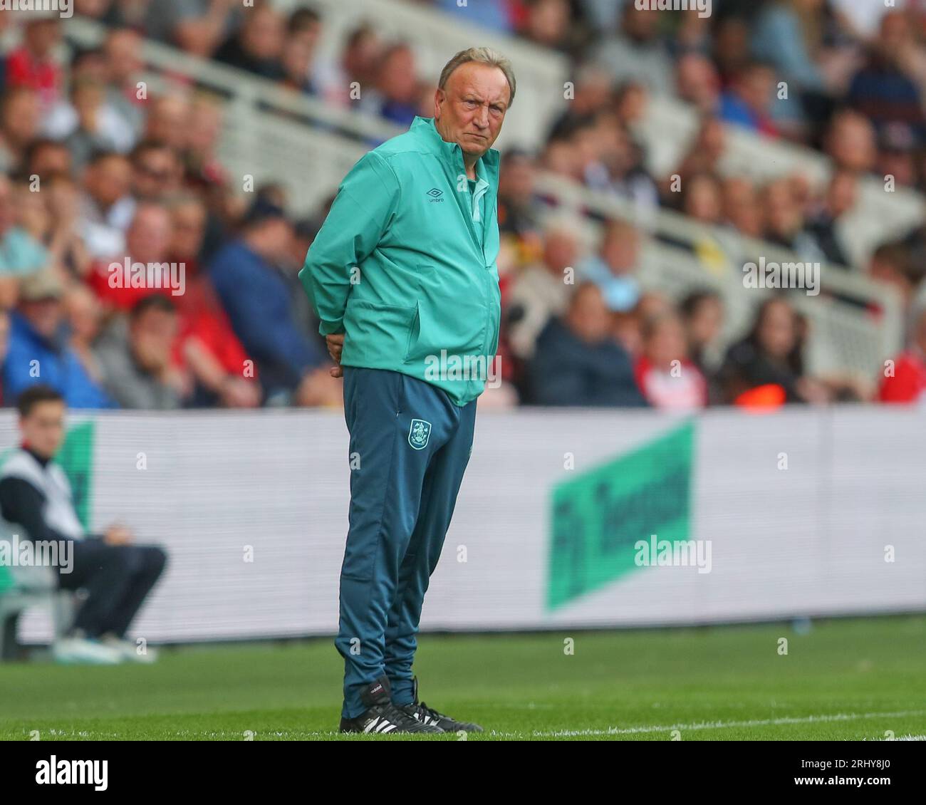 Neil Warnock Manager de Huddersfield Town lors du Sky Bet Championship Match Middlesbrough vs Huddersfield Town au Riverside Stadium, Middlesbrough, Royaume-Uni, le 19 août 2023 (photo Gareth Evans/News Images) Banque D'Images