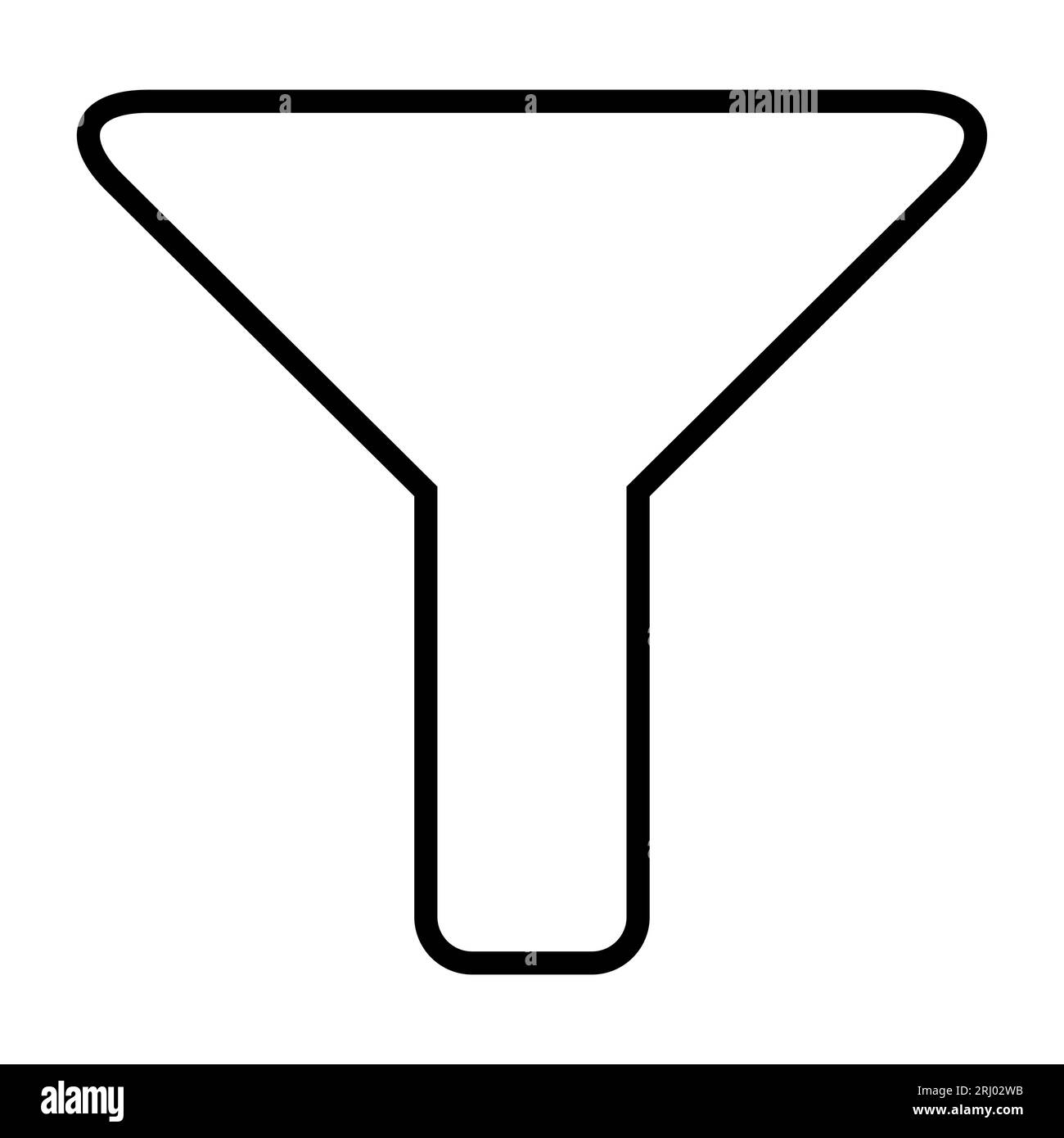 Icône de forme de toile de bouton de filtre, symbole de filtrage plat, illustration vectorielle de signe d'entonnoir . Illustration de Vecteur