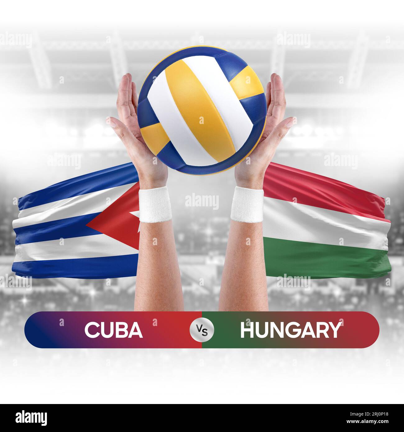 Cuba vs Hongrie équipes nationales de volley-ball concept de compétition de  match de volley-ball Photo Stock - Alamy