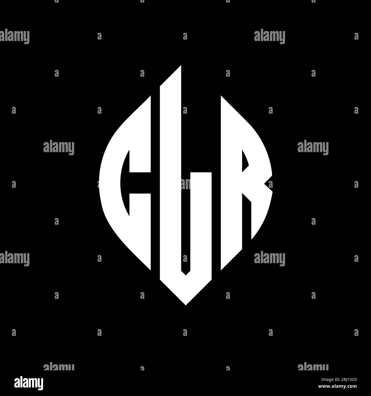 Logo de lettre cercle CLR avec forme de cercle et d'ellipse. Lettres elliptiques CLR avec style typographique. Les trois initiales forment un logo circulaire. Ci CLR Illustration de Vecteur