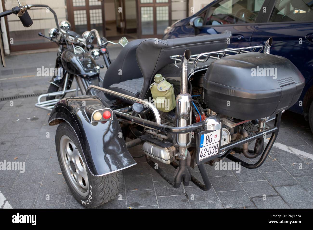 Une moto à trois roues VW Beetle Banque D'Images