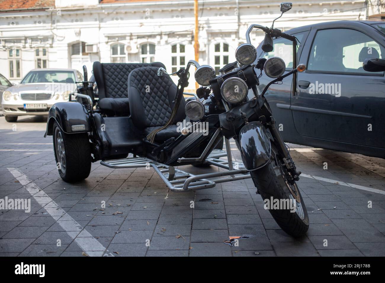 Une moto hacheuse à trois roues VW Beetle Banque D'Images