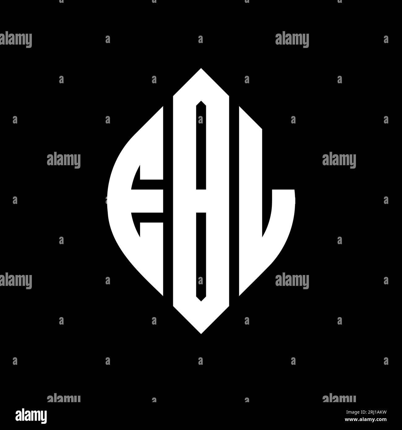 Logo de lettre cercle EBL avec forme de cercle et d'ellipse. Lettres elliptiques EBL avec style typographique. Les trois initiales forment un logo circulaire. Ci EBL Illustration de Vecteur