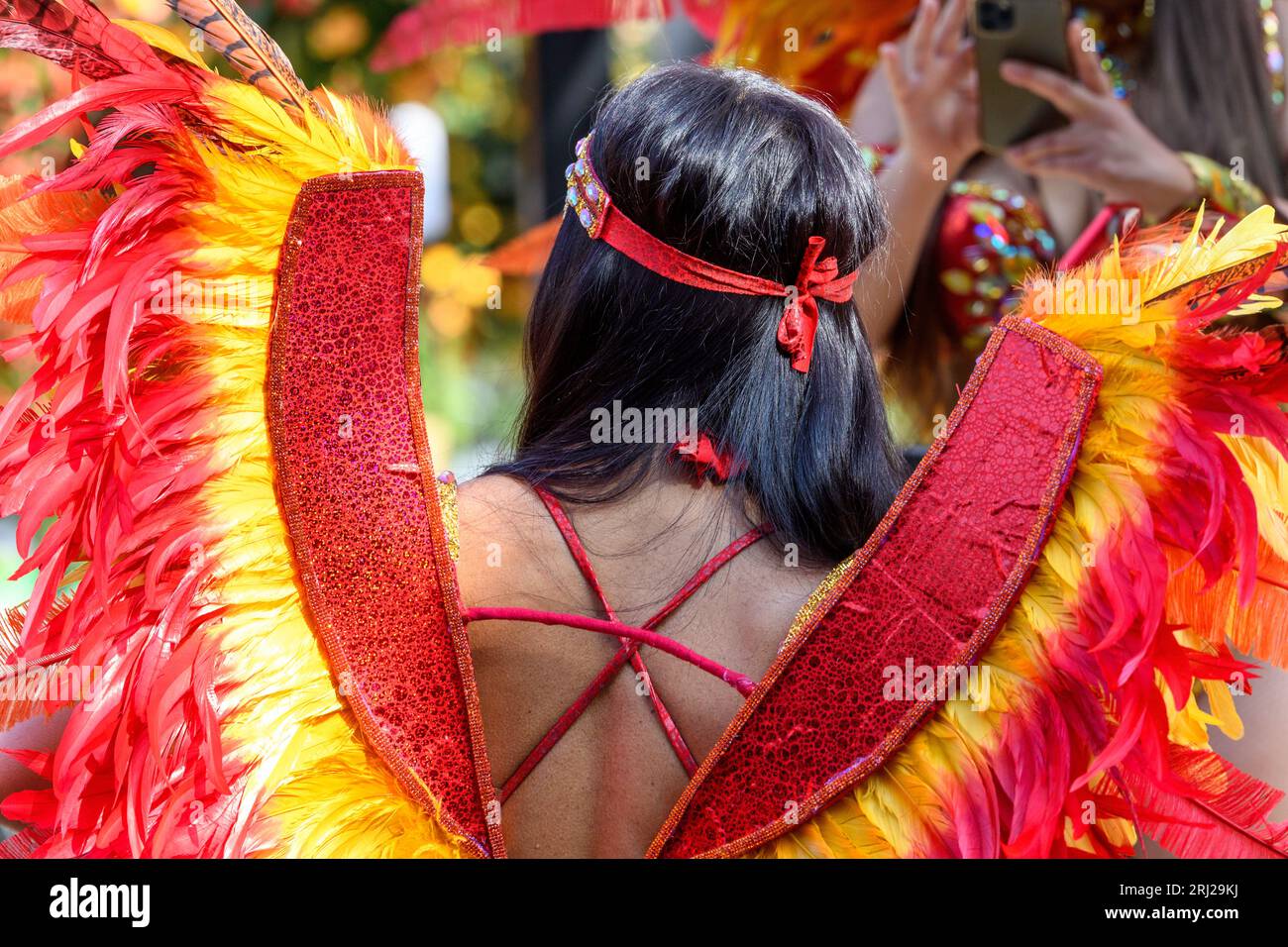 Carifest Calgary est un festival culturel annuel et un défilé qui met en lumière la riche diversité culturelle des Antilles. Banque D'Images