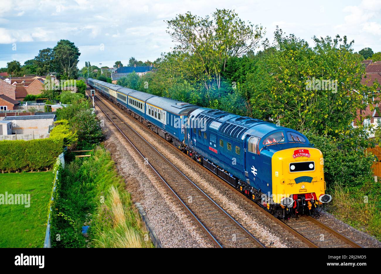 Deltic Locomotive no 55013 The Black Watch à Srensall, North Yorkshire, Angleterre 19 août 2023 Banque D'Images