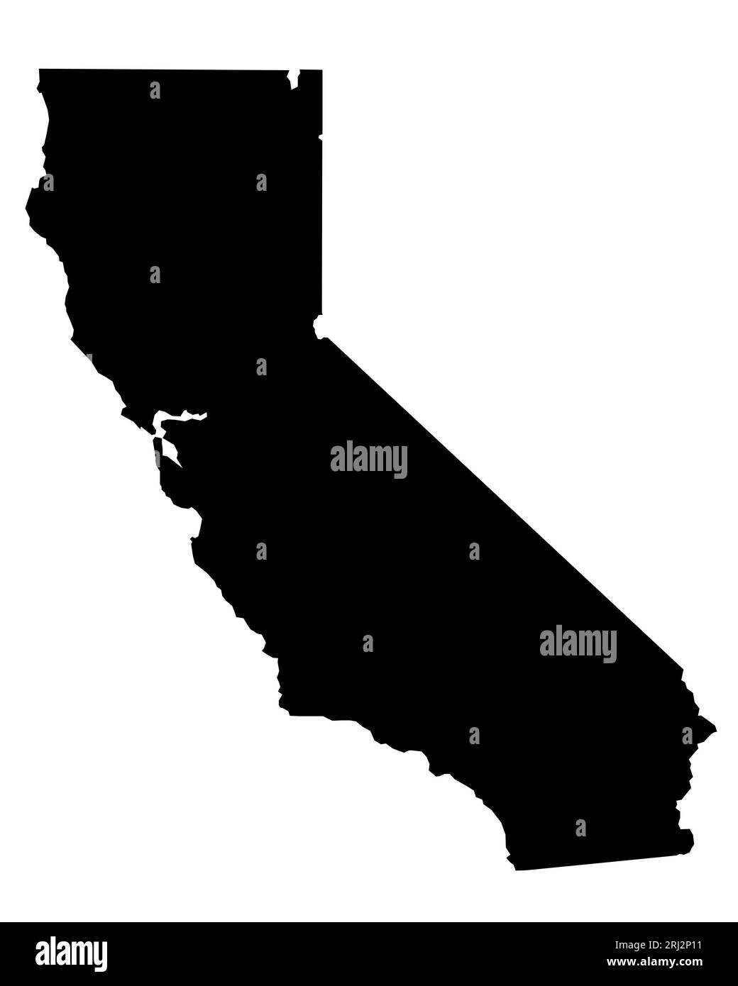Illustration vectorielle de l'état de Californie des États-Unis d'Amérique (USA) Banque D'Images