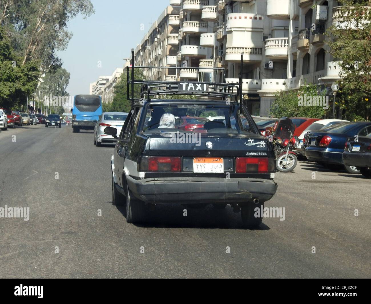 le-caire-egypte-ao-t-4-2023-un-vieux-style-noir-et-blanc-cairo