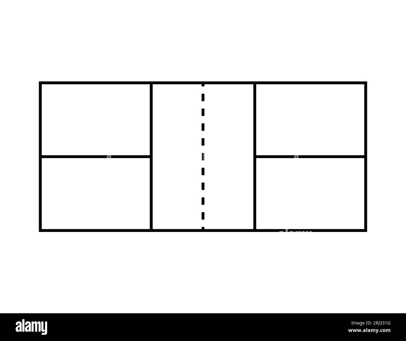 Pickleball raquette sport, icône de paddle de cour intérieure, illustration vectorielle de symbole de toile plate . Illustration de Vecteur