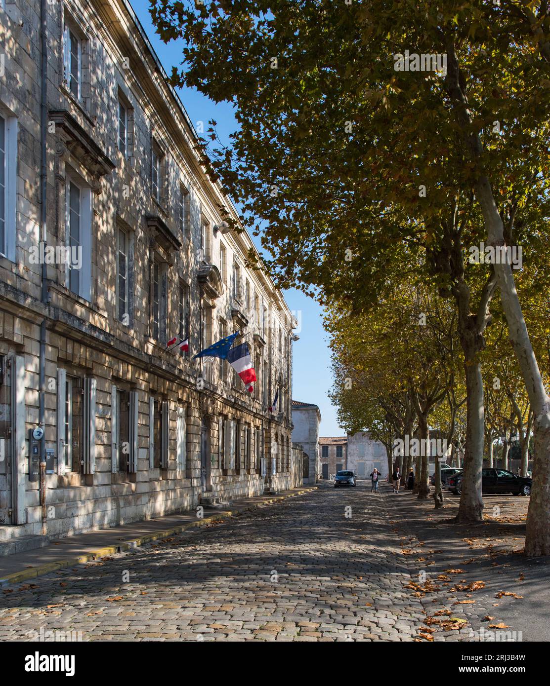 Rue de la République, St Martin, Ile-de-Ré, France Banque D'Images