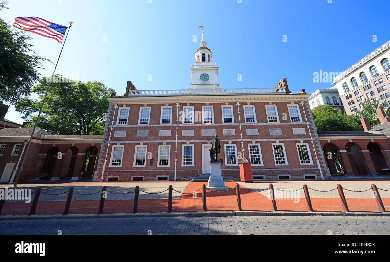 L'Independence Hall de Philadelphie, Pennsylvanie, USA Banque D'Images