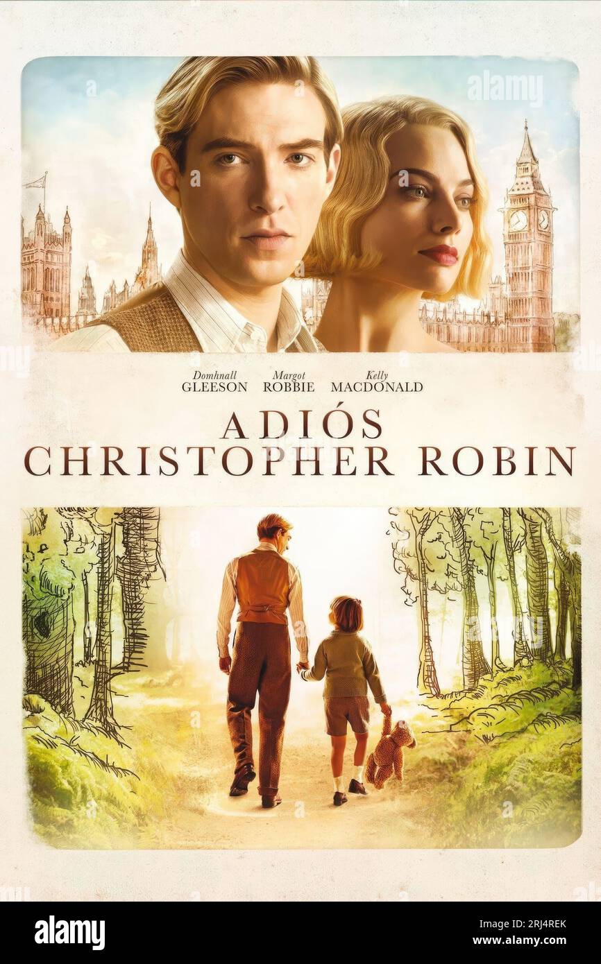 DOMHNALL GLEESON et MARGOT ROBBIE dans GOODBYE CHRISTOPHER ROBIN (2017), réalisé par SIMON CURTIS. Crédit : FOX SEARCHLIGHT PHOTOS / Album Banque D'Images