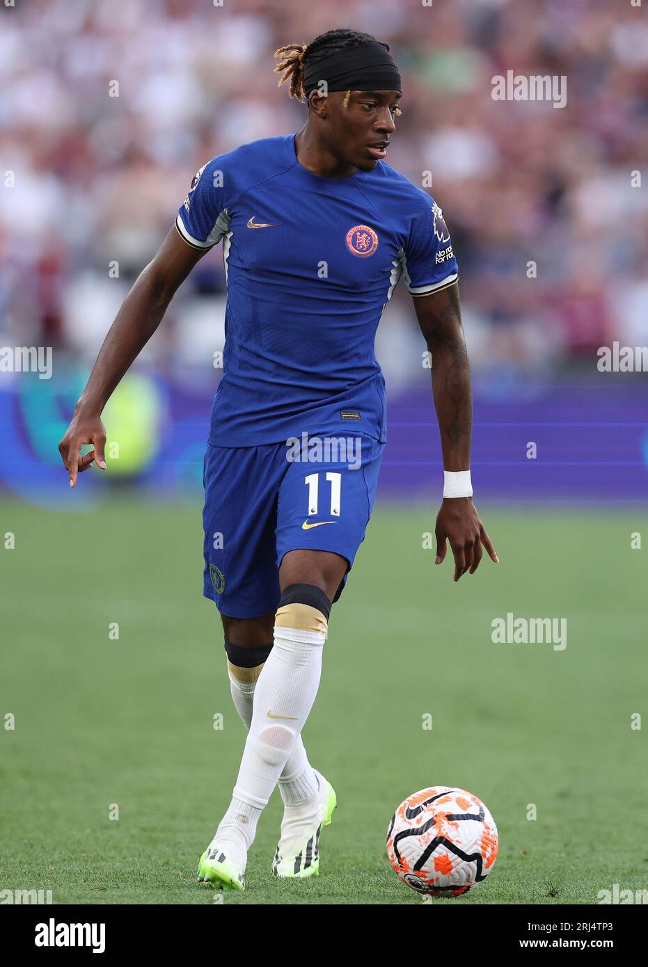 Londres, Royaume-Uni. 20 août 2023. Noni Madueke de Chelsea lors du match de Premier League au London Stadium. Le crédit photo devrait se lire : Paul Terry/Sportimage crédit : Sportimage Ltd/Alamy Live News Banque D'Images
