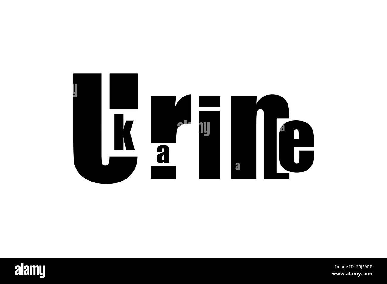 Texte noir sur blanc Ukraine comme fond, fond de texte Banque D'Images