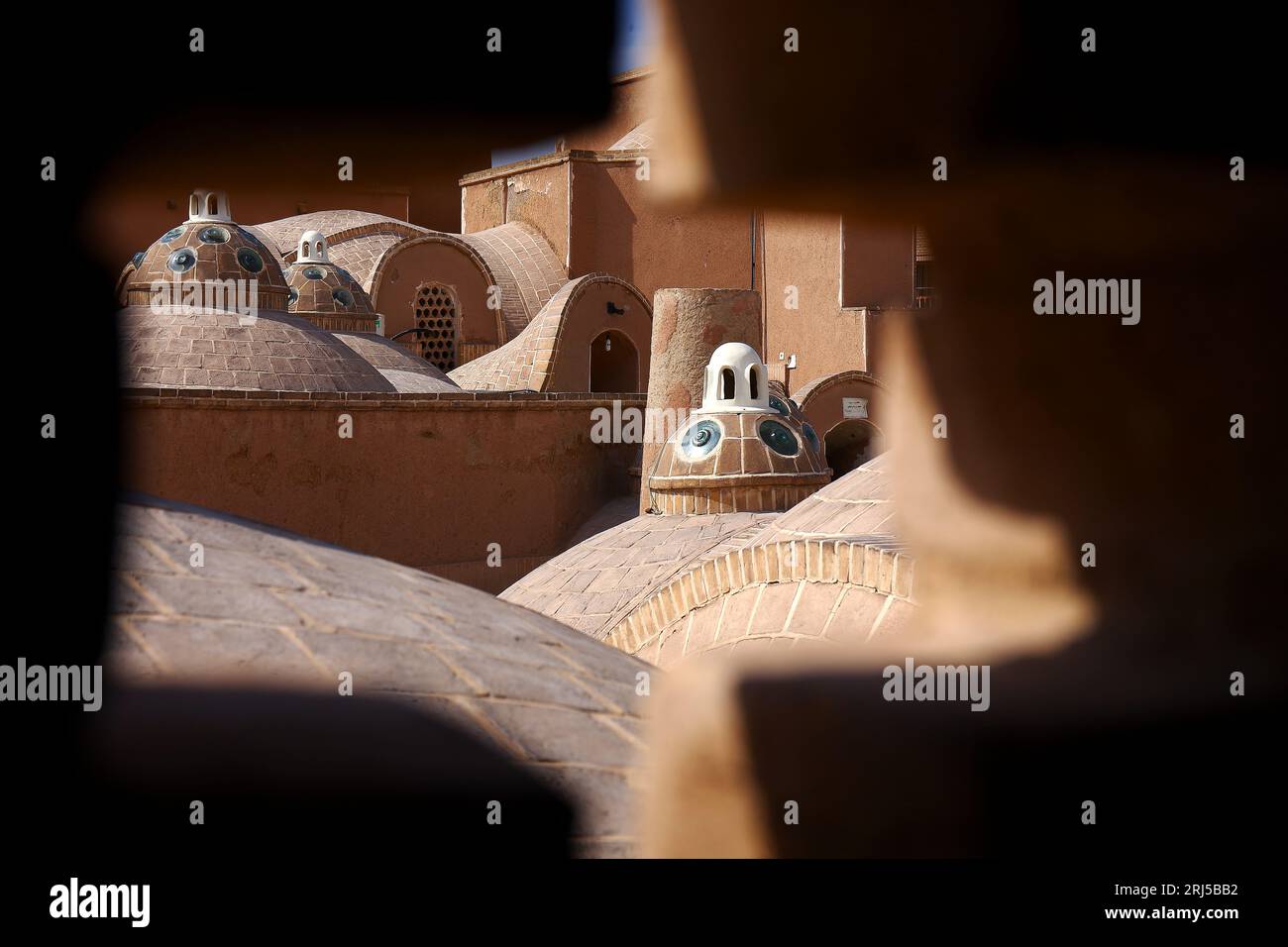 Iran Kasan, ville, hammam Sultan Mir Ahmad, (salle de bain), toit Banque D'Images