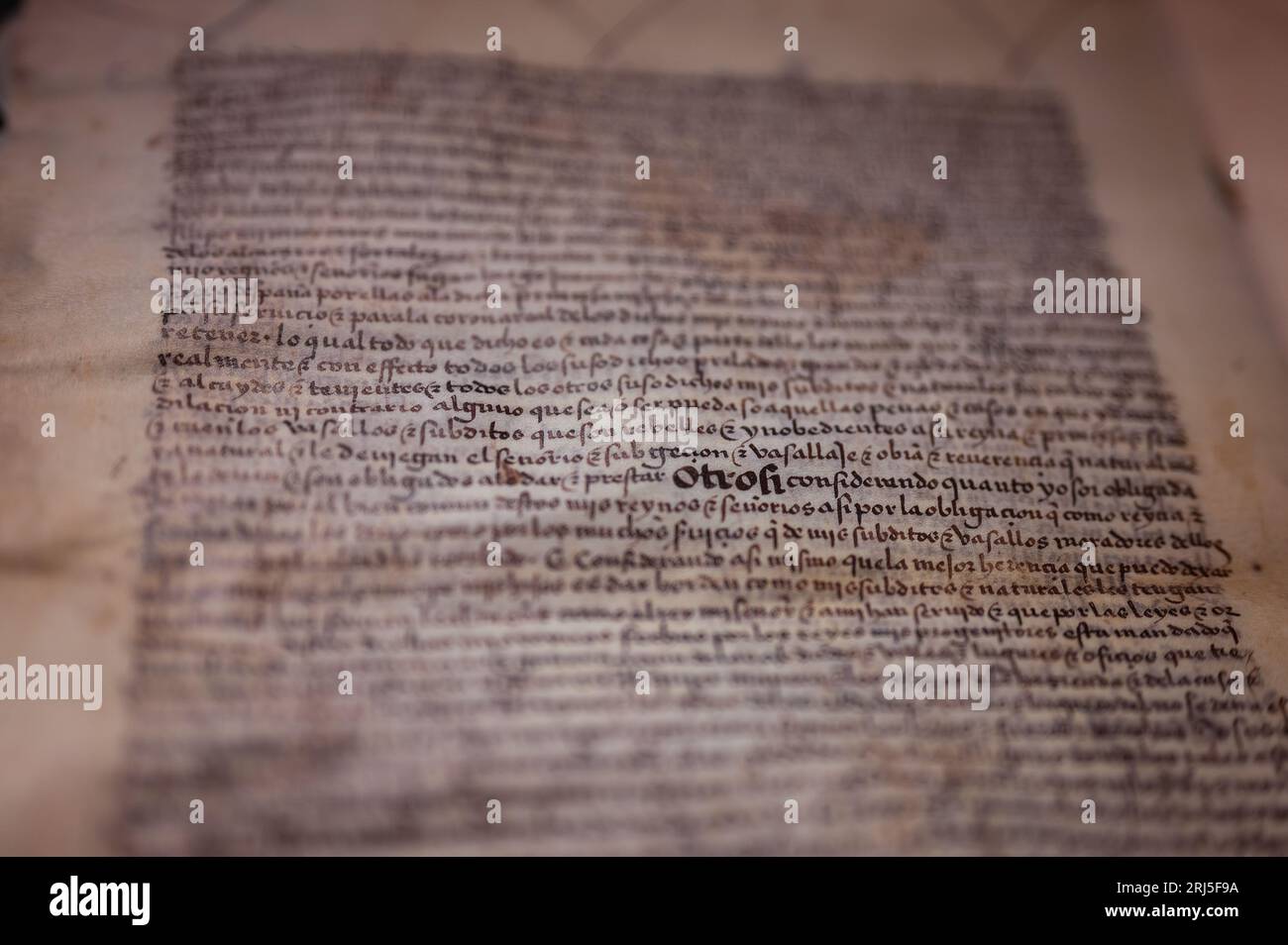 Gros plan des pages manuscrites du journal de Colon Banque D'Images