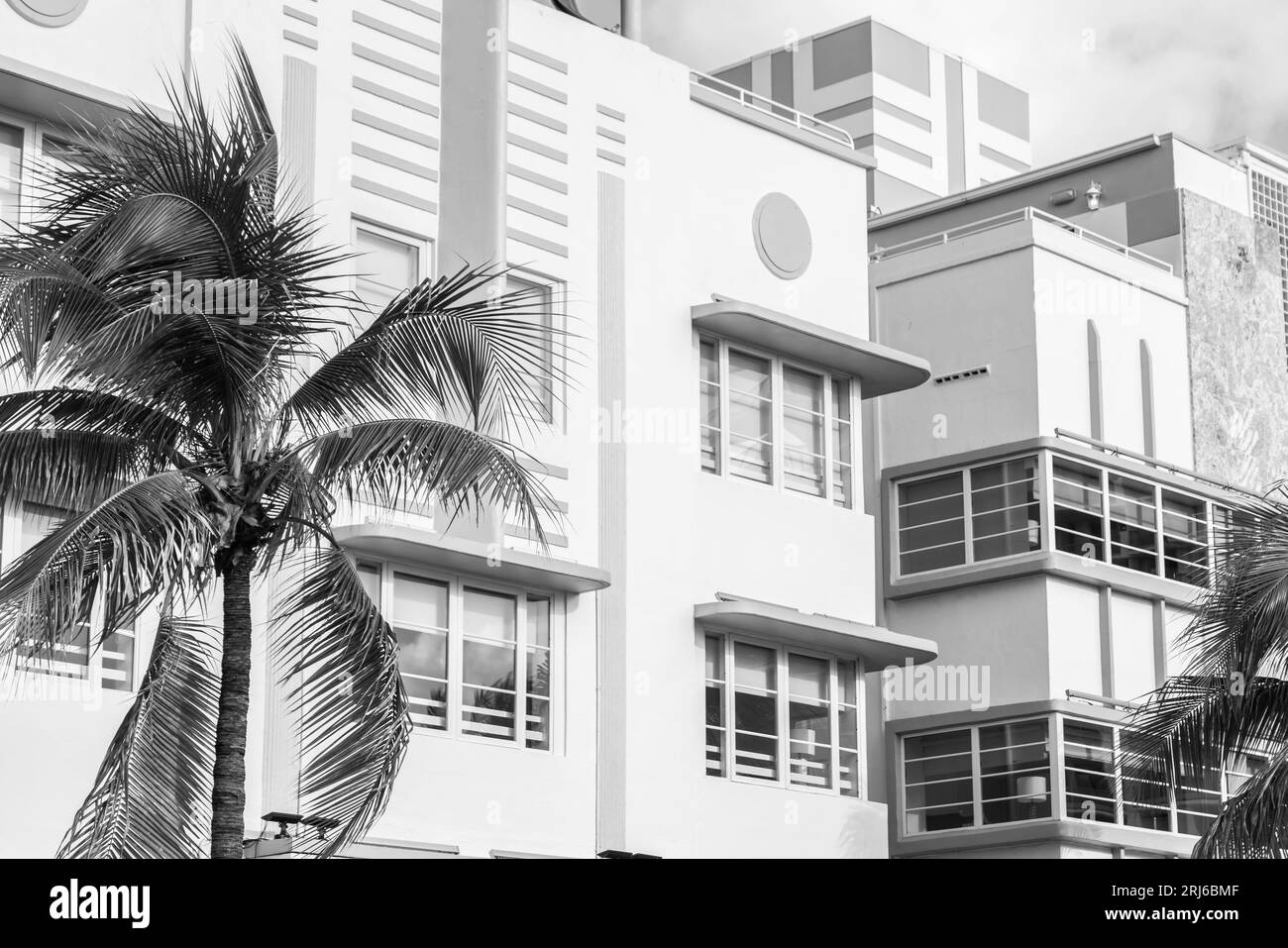 Bâtiment Art déco dans le quartier Art déco de South Beach, Miami Banque D'Images