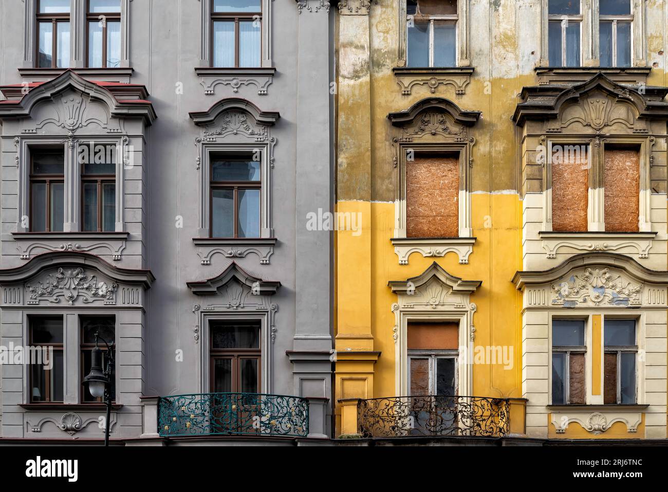 Bulding historique en construction dans la vieille ville de Prague en République tchèque Banque D'Images