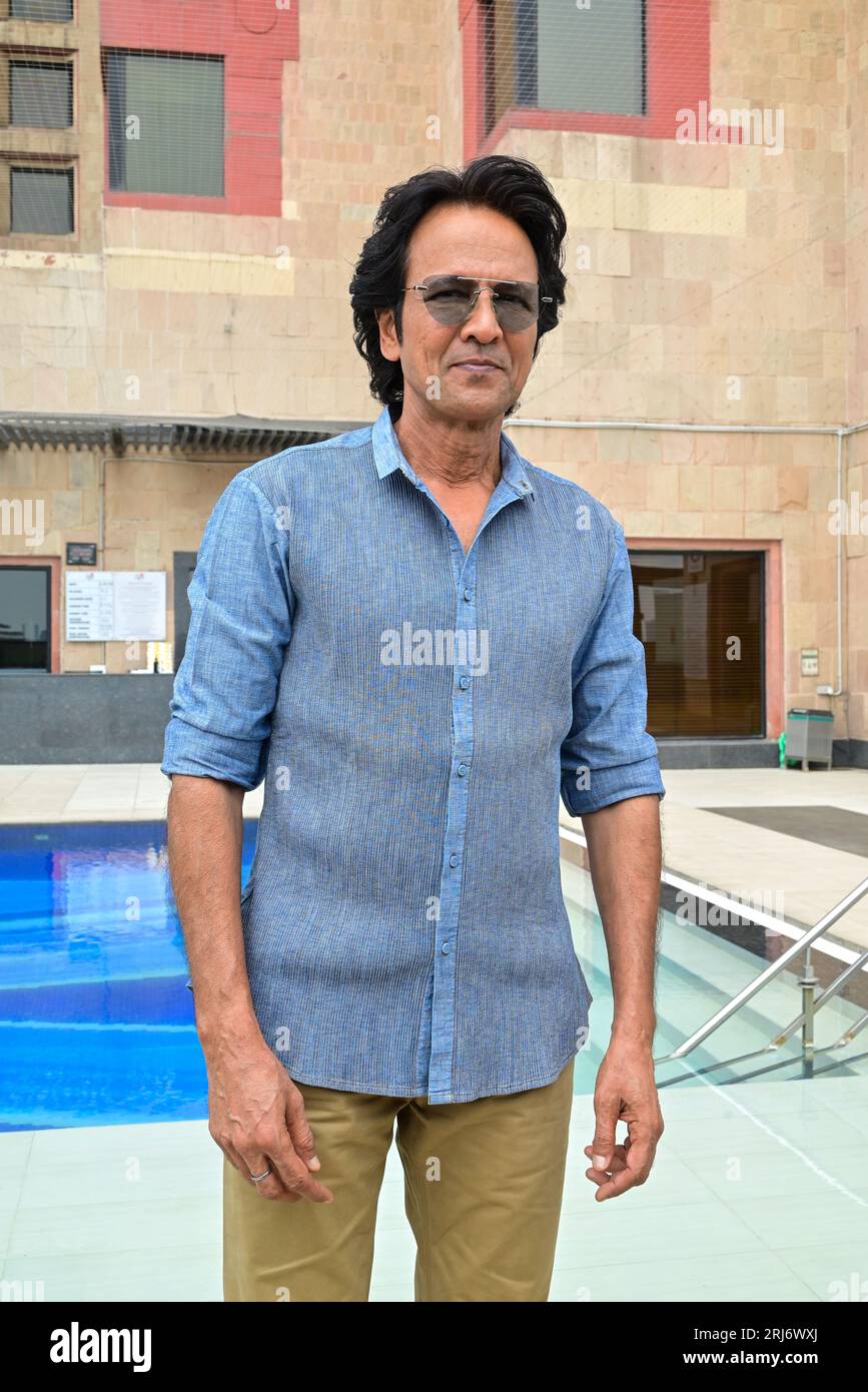 New Delhi, Inde. 21 août 2023. L'acteur indien Kay Kay Menon pose pour une photo lors de la promotion du prochain film hindi Love All at Lalit Hotel, New Delhi. Crédit : SOPA Images Limited/Alamy Live News Banque D'Images