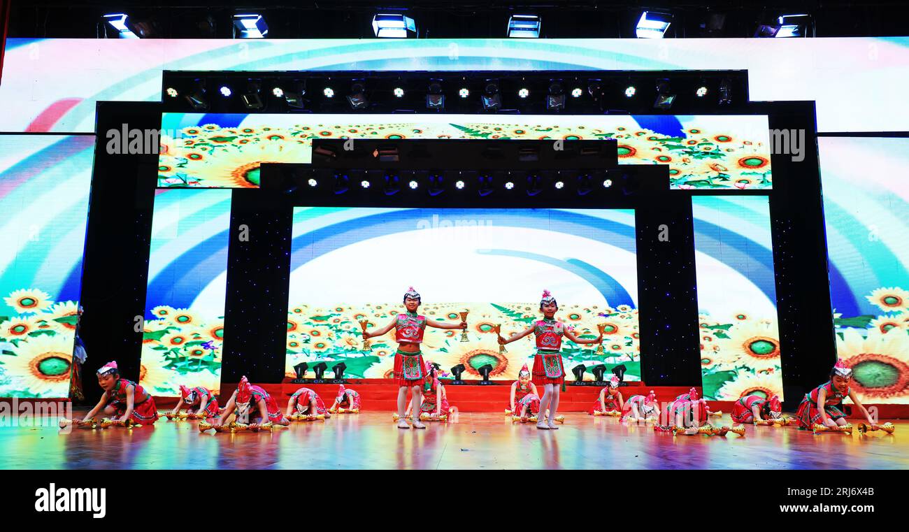 Comté de Luannan - 24 janvier 2019 : représentation de danse pour enfants au gala du Festival de printemps, comté de Luannan, province du Hebei, Chine Banque D'Images