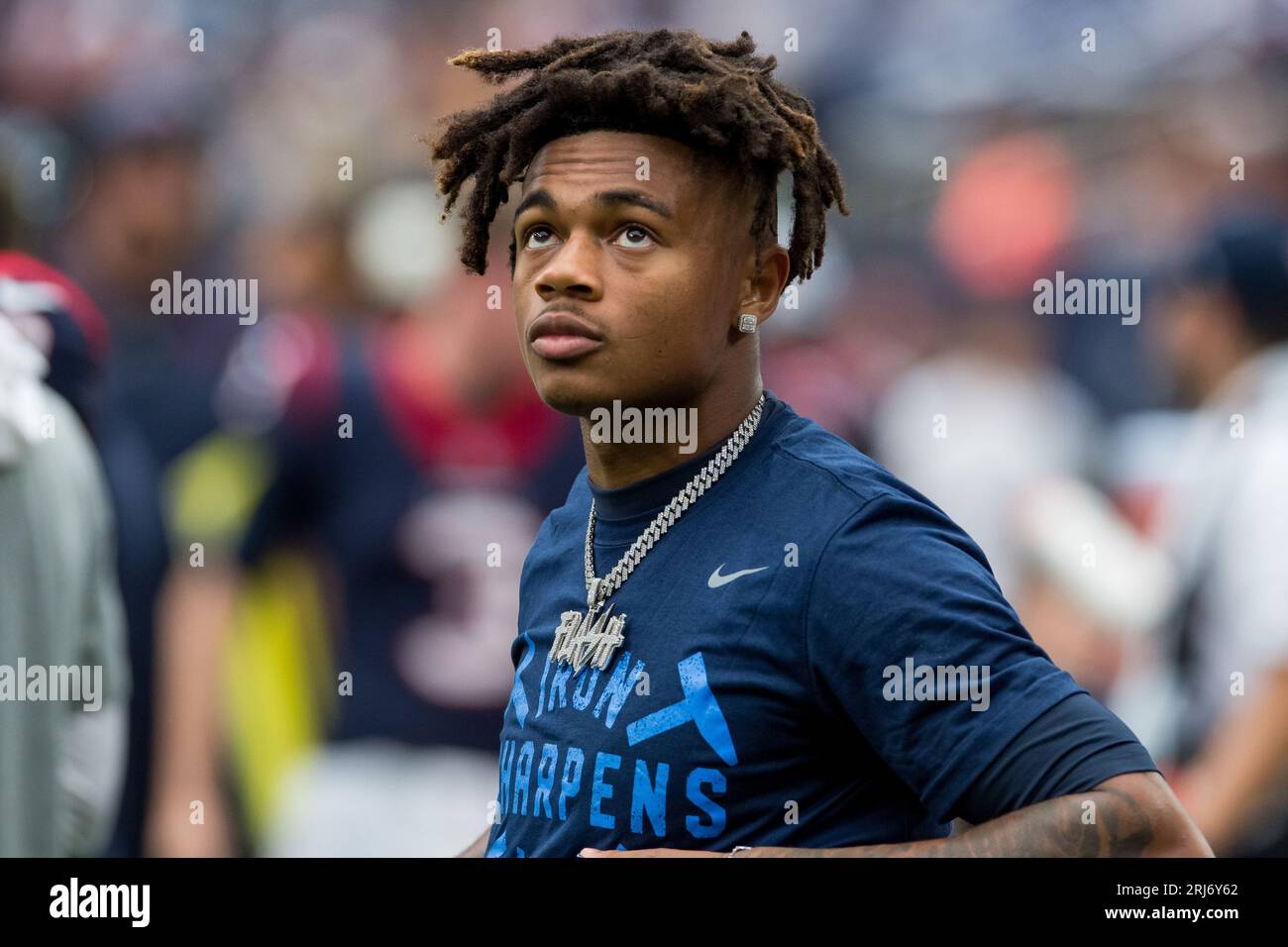 ÉTATS-UNIS. 19 août 2023. 19 août 2023 : le Tank Dell des Texans de Houston lors d'un match de pré-saison entre les Dolphins de Miami et les Texans de Houston à Houston, Texas. Trask Smith/CSM/Sipa USA (crédit image : © Trask Smith/Cal Sport Media/Sipa USA) crédit : SIPA US/Alamy Live News Banque D'Images