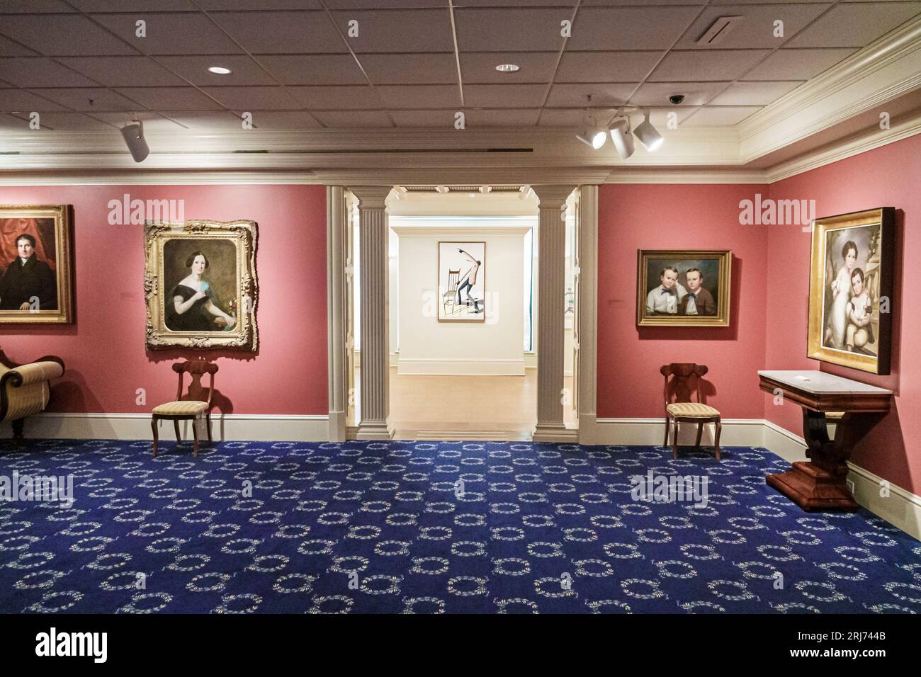 Augusta Géorgie, Morris Museum of Art, intérieur intérieur à l'intérieur, collection d'exposition, œuvres d'art, galerie, peintures, intérieur à l'intérieur à l'intérieur Banque D'Images