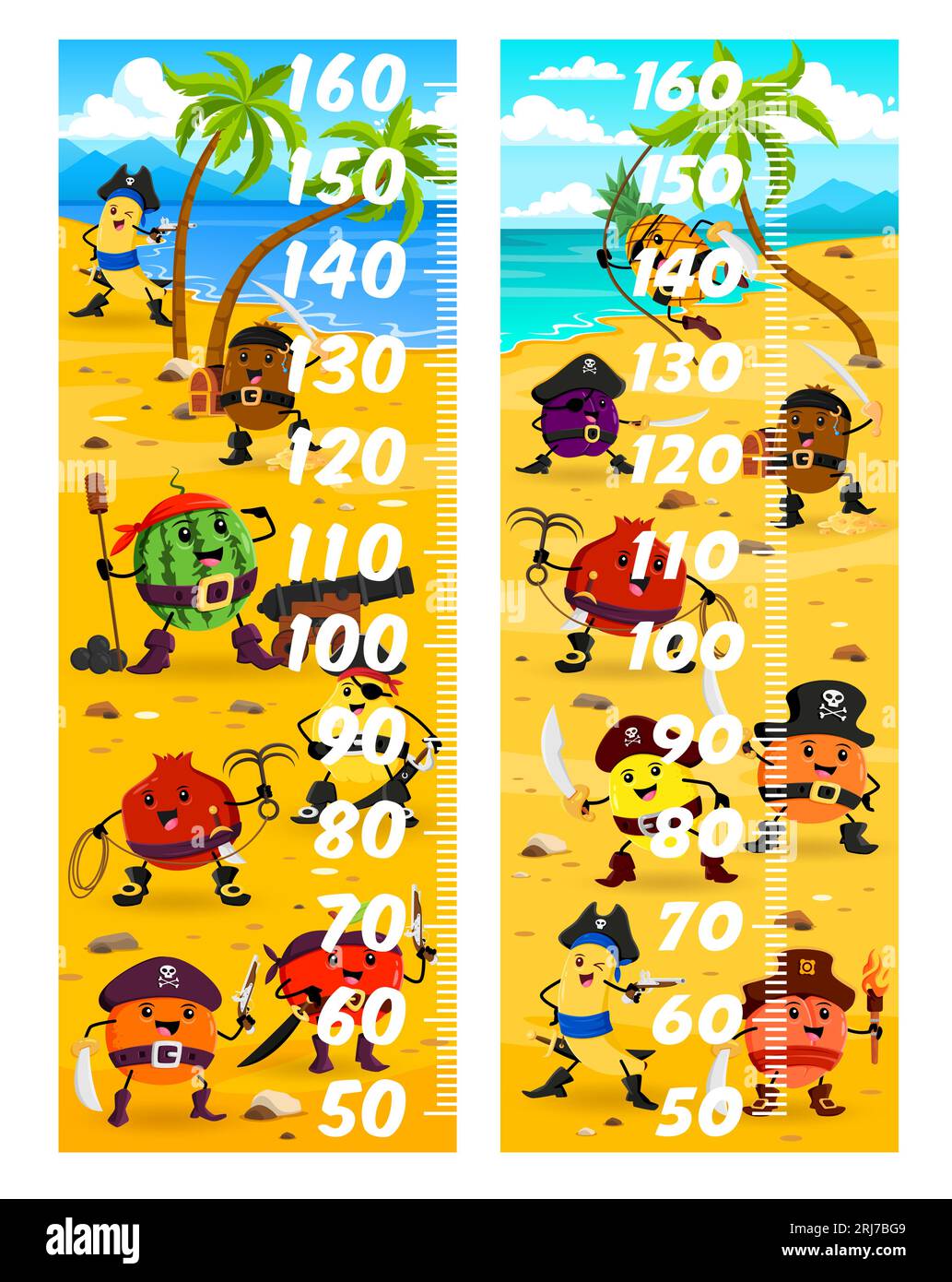 Tableau De Croissance Bébé Mignon - Autocollant Mural Avec Échelles | Mesure Enfant Dessin Animé Bois