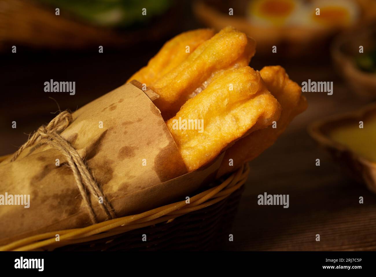 Bâtonnets de pâte frits chinois Banque D'Images