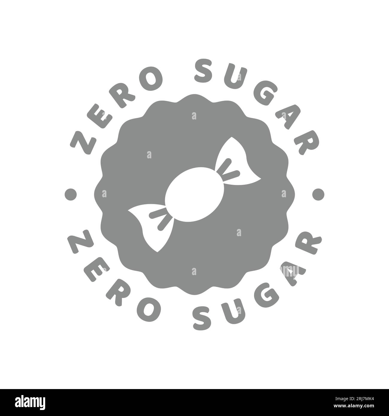 Marqueur vectoriel sans sucre. Zéro sucre avec badge de bonbons. Illustration de Vecteur