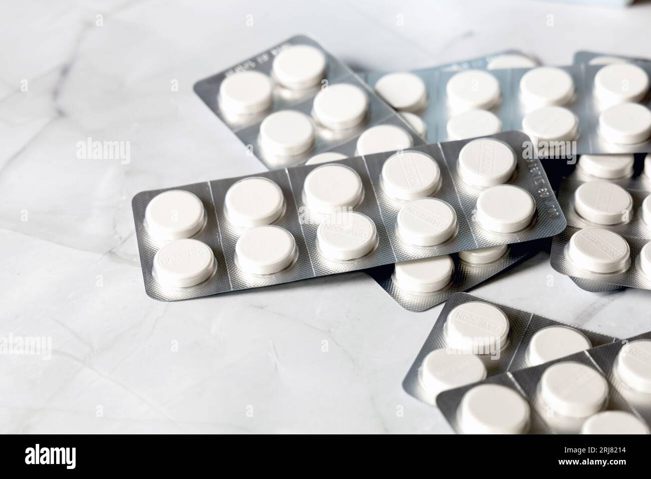 Gaviscon - paquet de pilules pour les problèmes d'estomac et les brûlures d'estomac. Banque D'Images