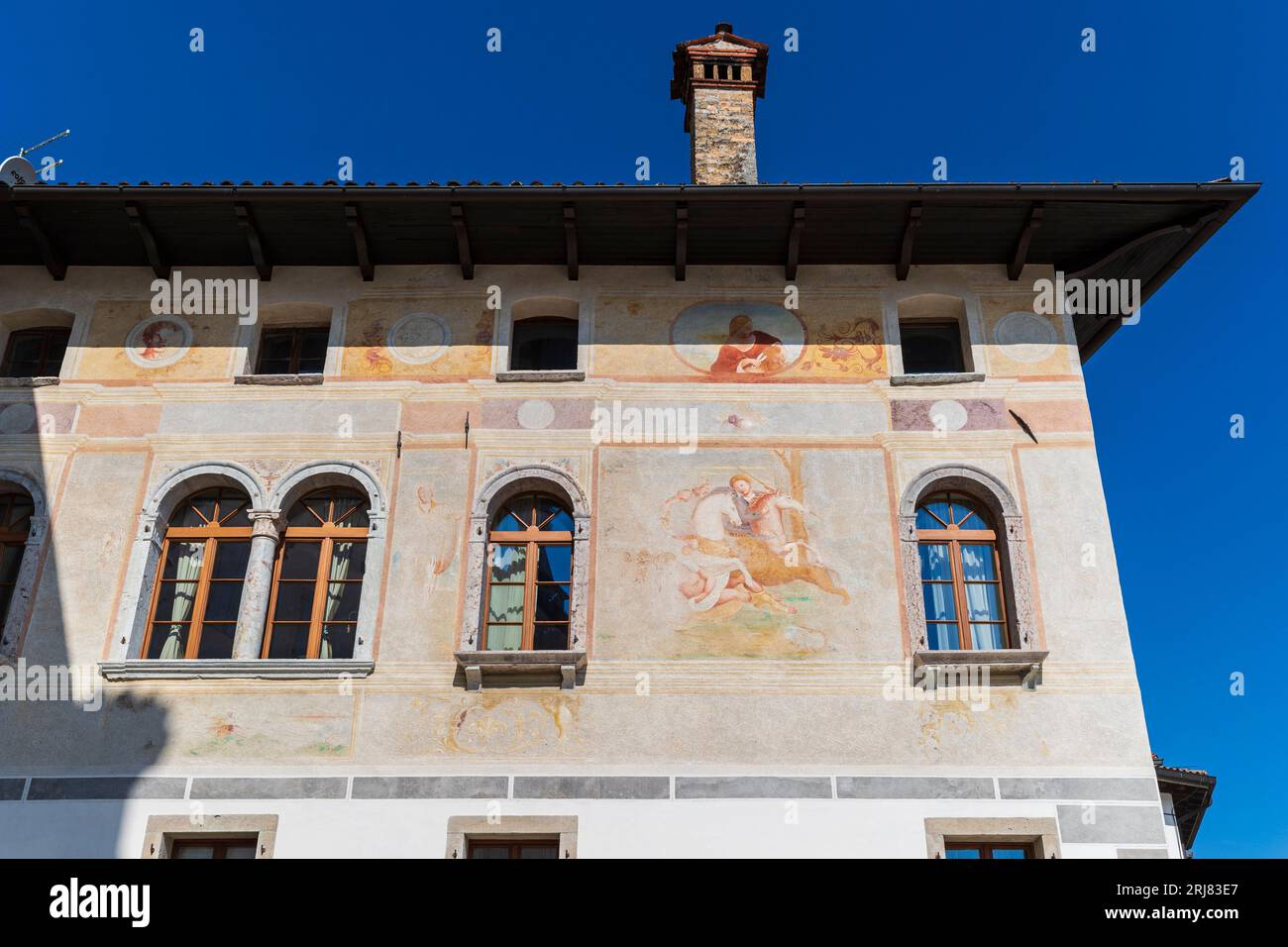 Italie Vénétie Mel - Palazzo Francescon (14e siècle) Banque D'Images