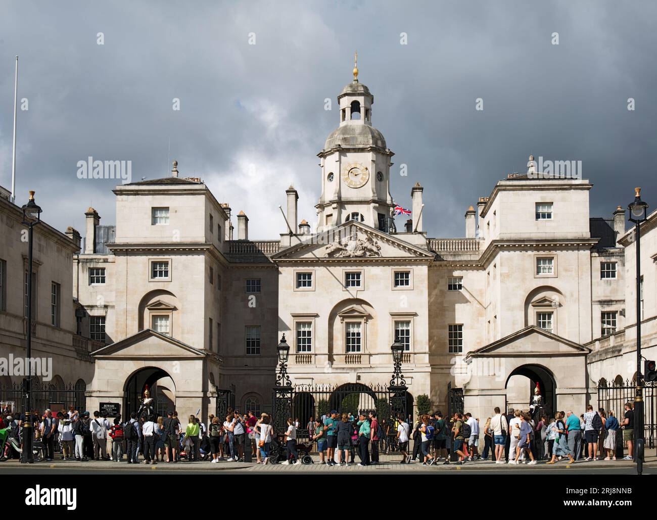 Blues and Royals Horse Guard Parade Whitehall City of Westminster Londres Banque D'Images