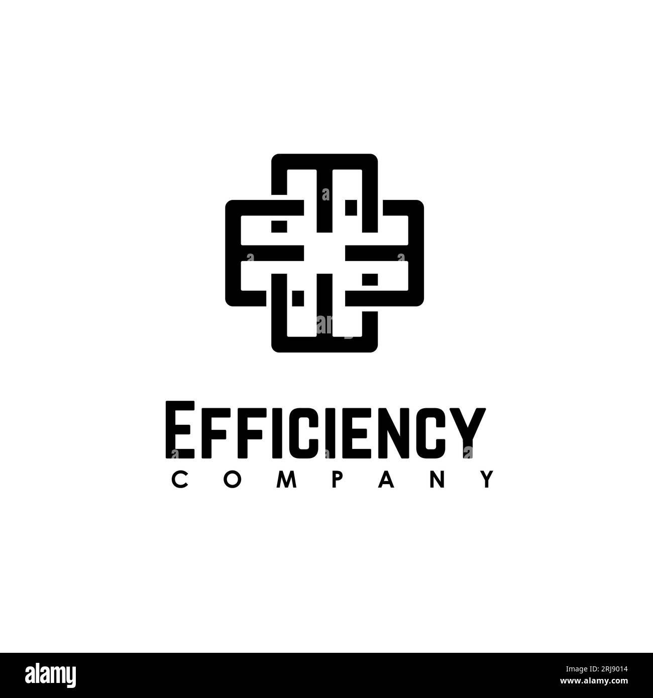 Monogramme simple lettre E formulaire plus. Logo Design inspiration Illustration de Vecteur