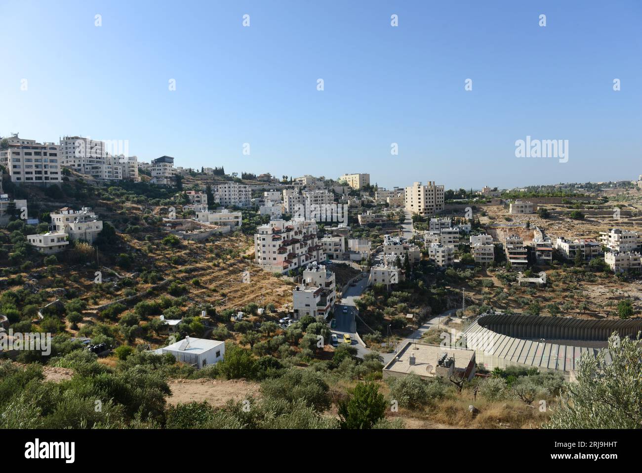 Vue de la route 60 (IsraëlPalestine) avec le tunnel sous Beit Jala en