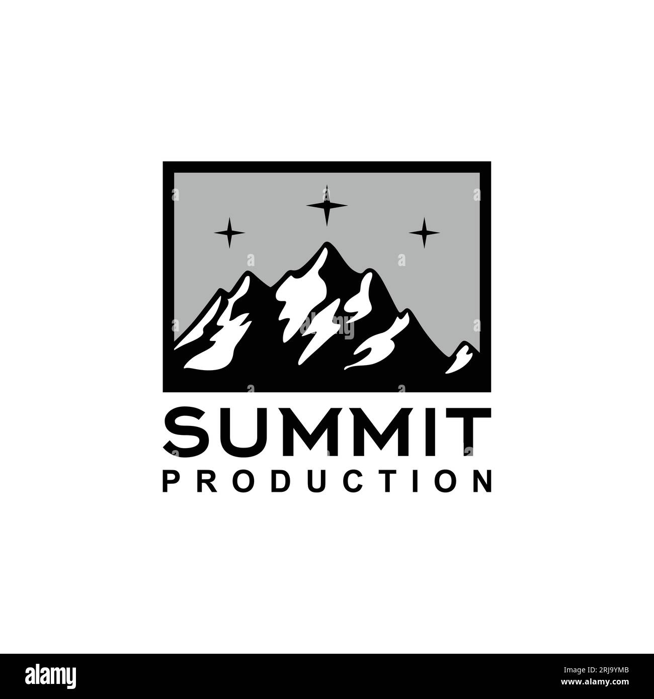 Simple Montain logo Design inspiration Illustration de Vecteur