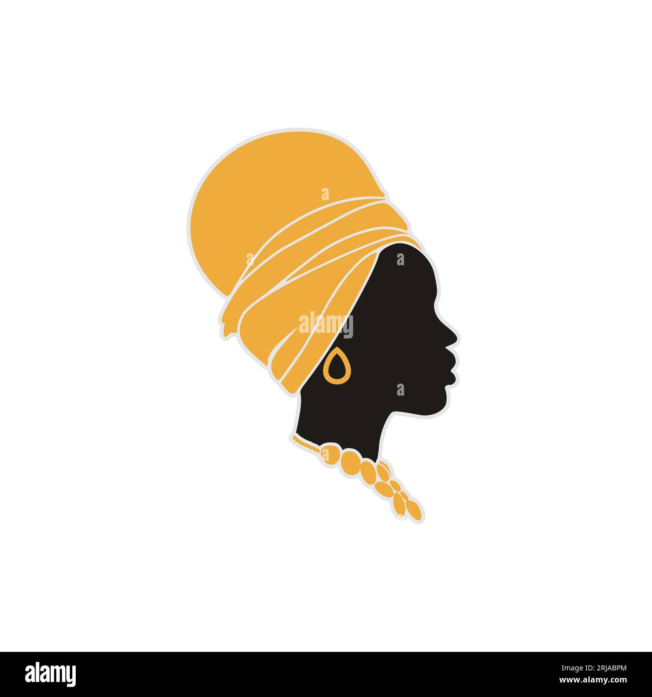 Exotique African Woman logo Design inspiration Illustration de Vecteur