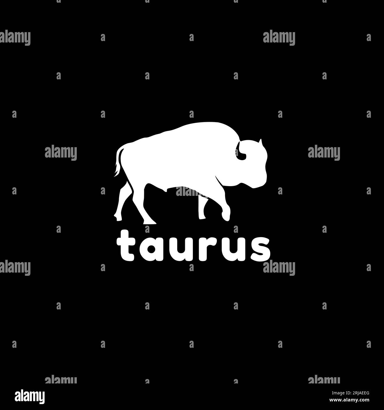 Bull Buffalo Horn, logo Taurus Bighorn RAM Silhouette Illustration de Vecteur