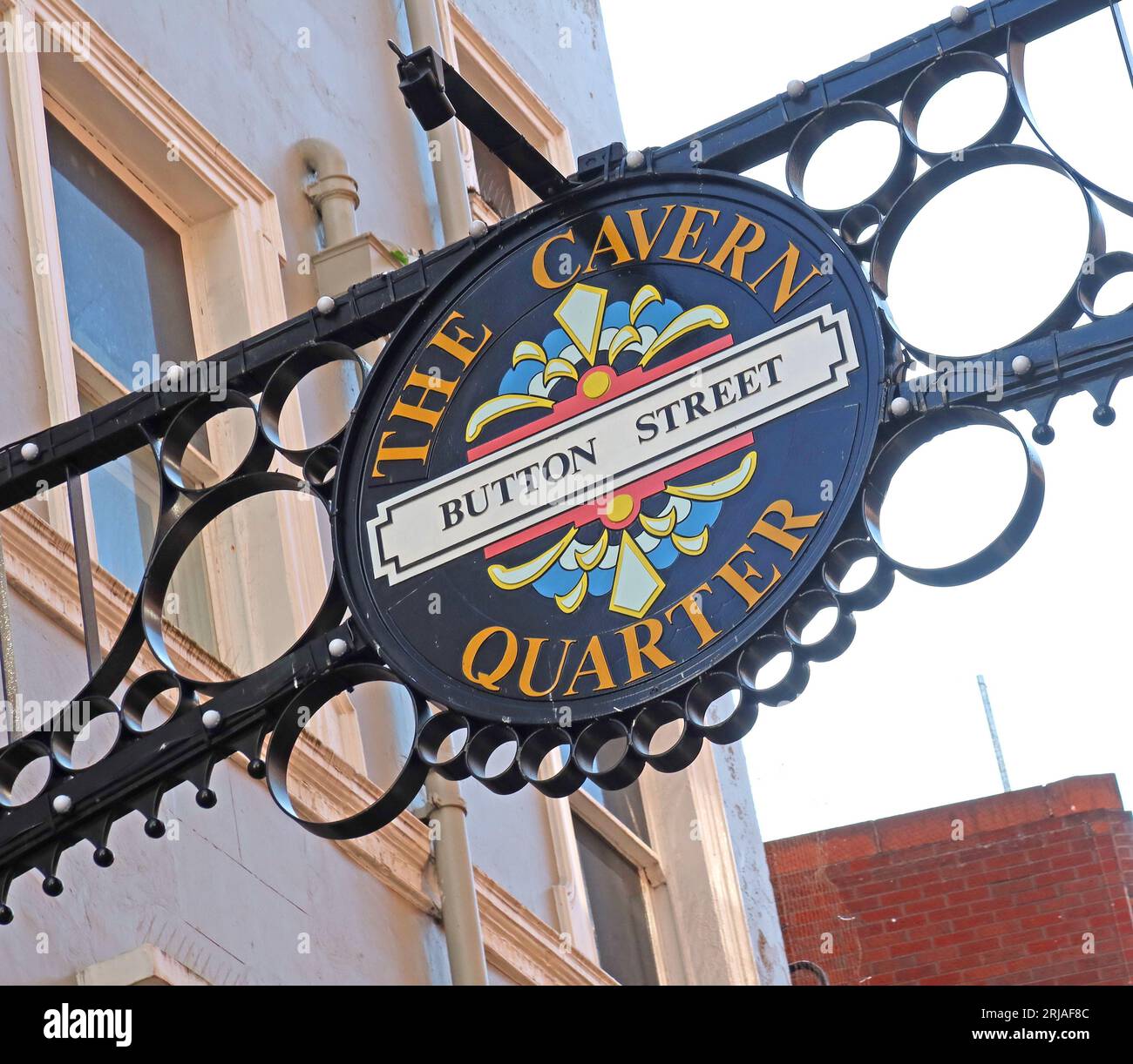 Button Street, Cavern Quarter, Liverpool, Merseyside, Angleterre, ROYAUME-UNI, L2 6 CH. Banque D'Images