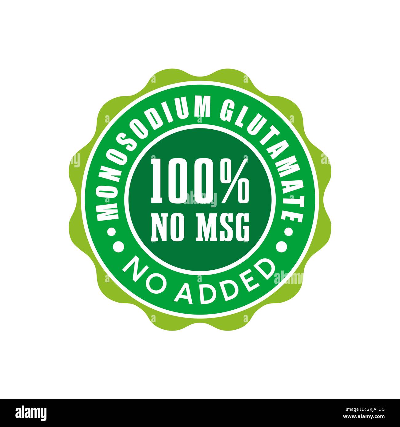 100% aucun logo MSG badge Label Seal Sticker design Illustration de Vecteur