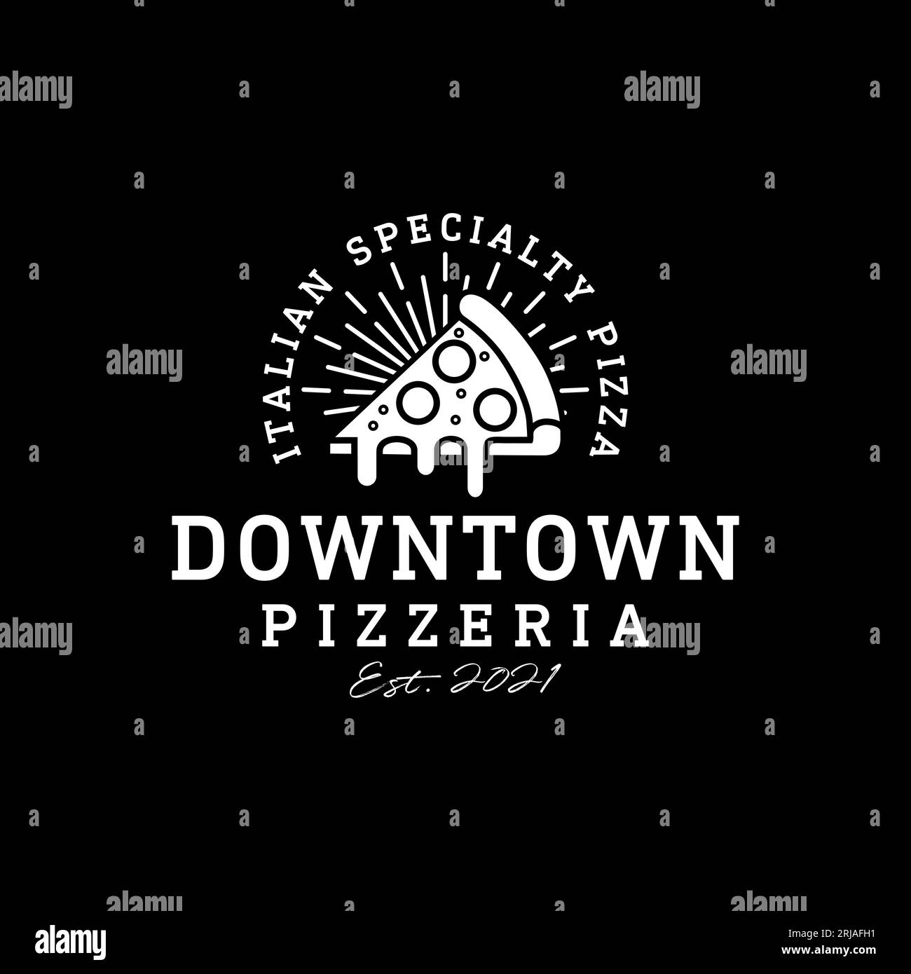 Logo Pizza Cut pour Pizzeria Illustration de Vecteur