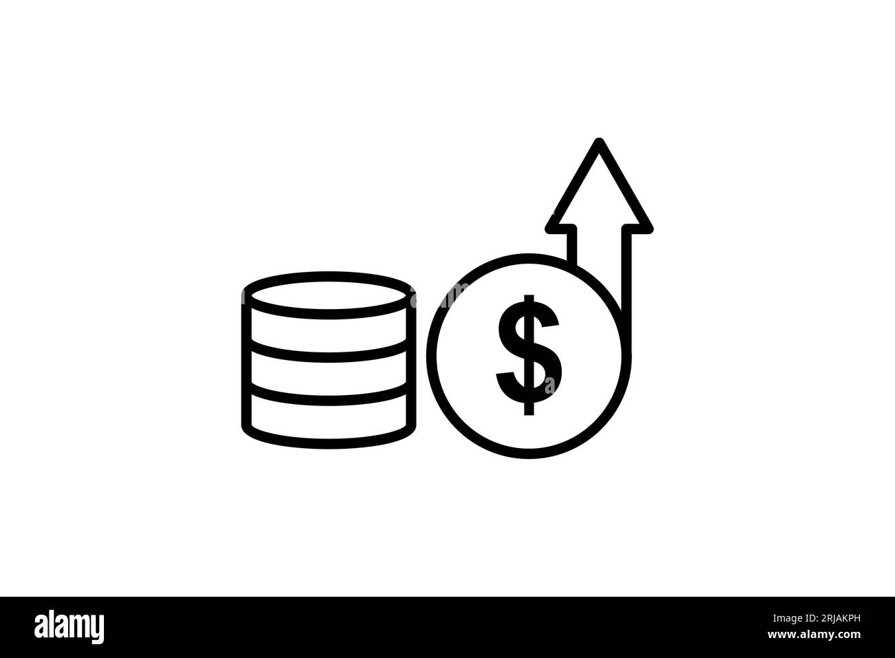 Icône profit. Icône liée à crédit et prêt. convient pour la conception de site web, application, interfaces utilisateur, imprimable, etc Style d'icône de ligne. Conception vectorielle simple Illustration de Vecteur