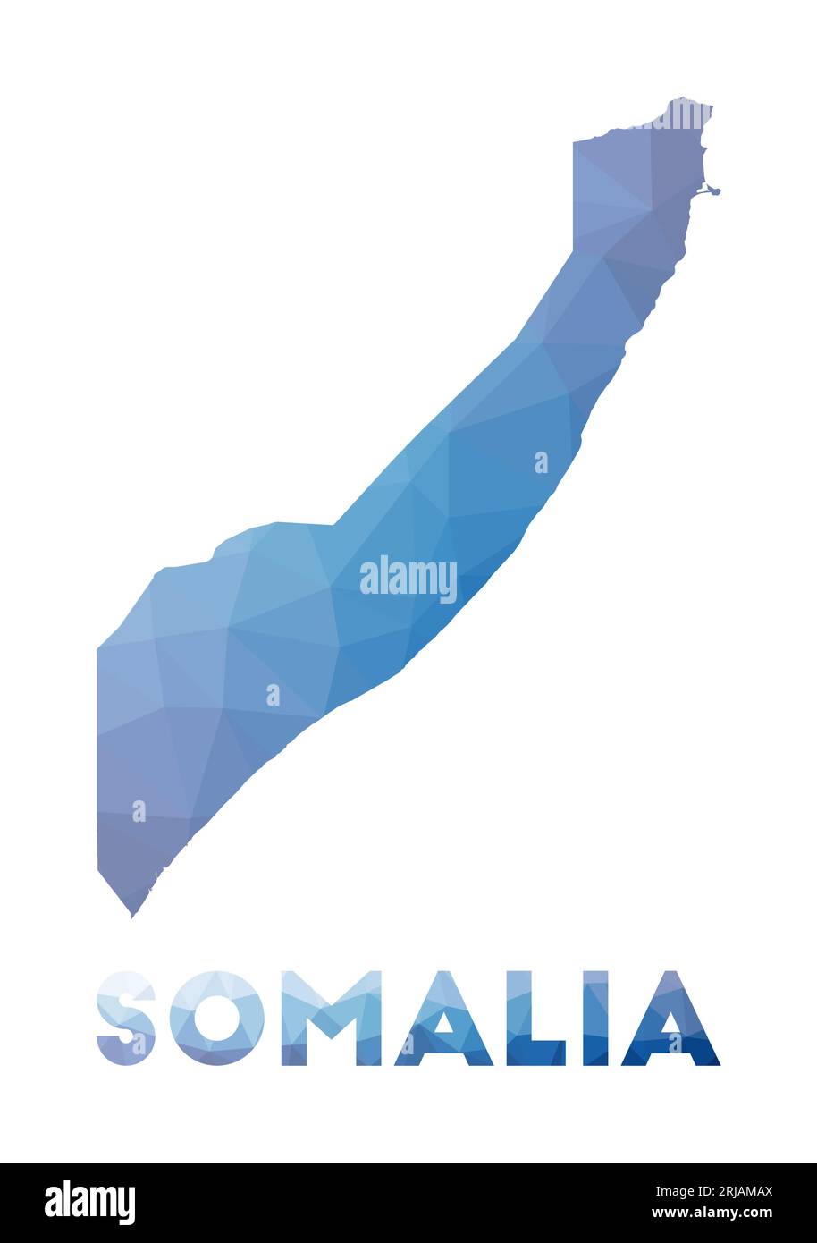 Low poly carte de la Somalie. Illustration géométrique du pays. Carte polygonale de Somalie. Technologie, Internet, concept de réseau. Illustration vectorielle. Illustration de Vecteur