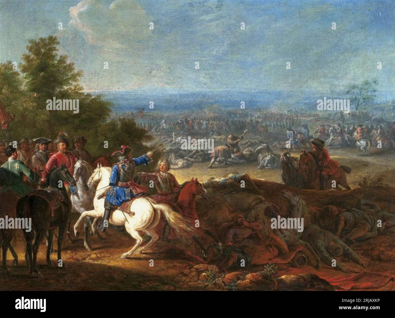 La bataille de Vienne (1683). Entre 1684 et 1690 par Adam Frans van der Meulen Banque D'Images