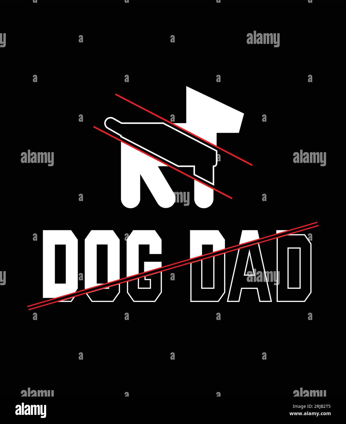 T-shirt chien papa Illustration de Vecteur