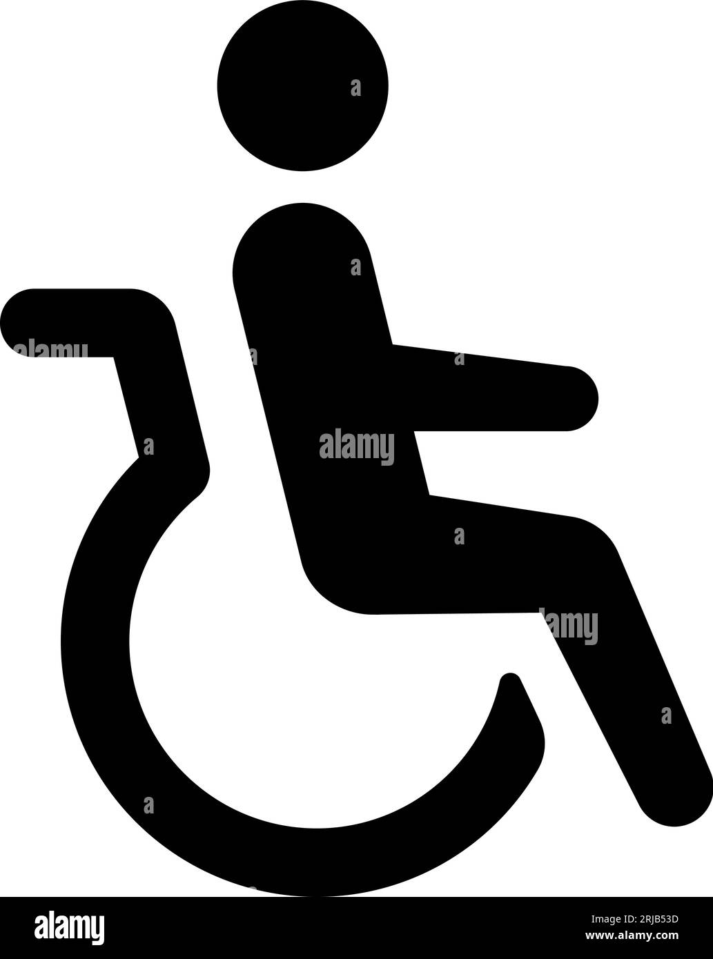Illustration d'icône vectorielle d'une personne dans un fauteuil roulant Illustration de Vecteur