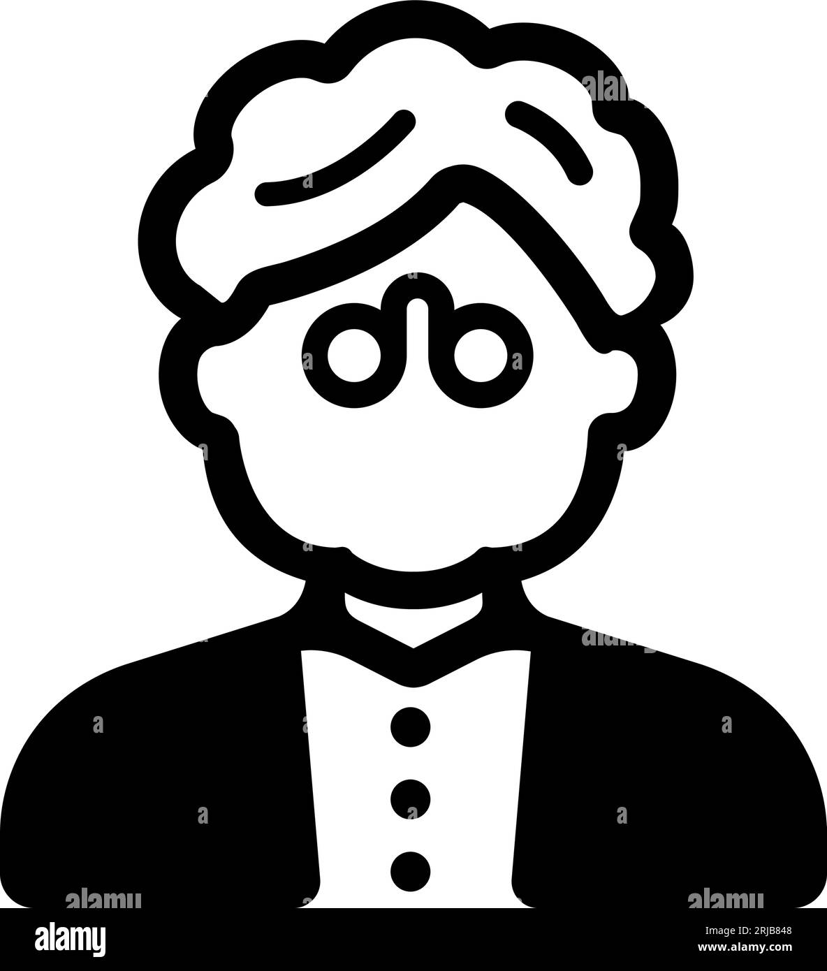 Illustration d'icône vecteur silhouette femme senior Illustration de Vecteur