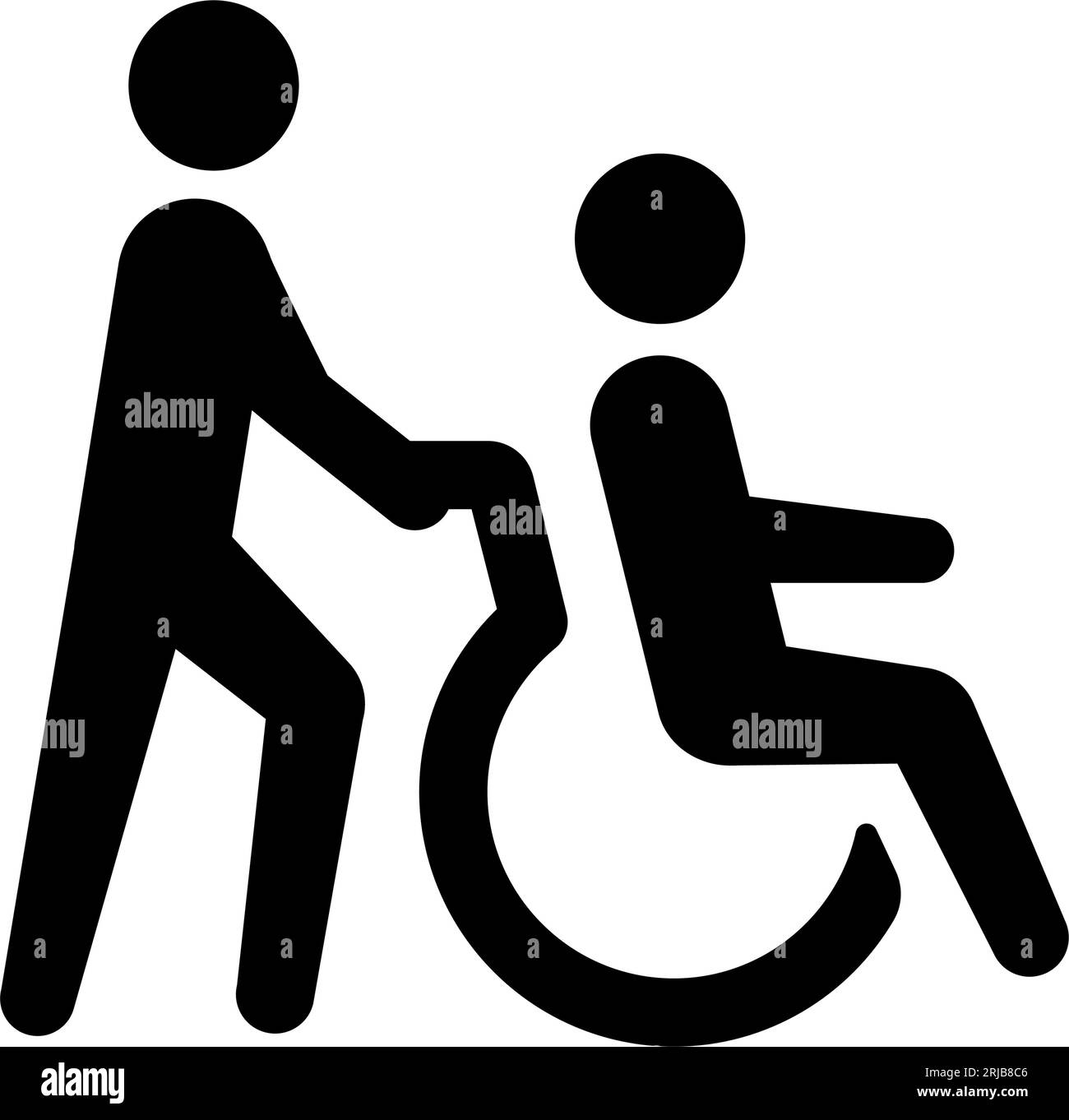 Illustration de l'icône vectorielle soins aux personnes âgées ( soignant ) Illustration de Vecteur