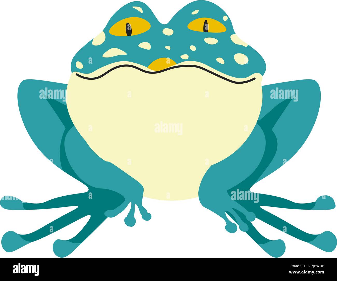 Crapaud animal amphibien, nature et nature sauvage grenouilles Illustration de Vecteur