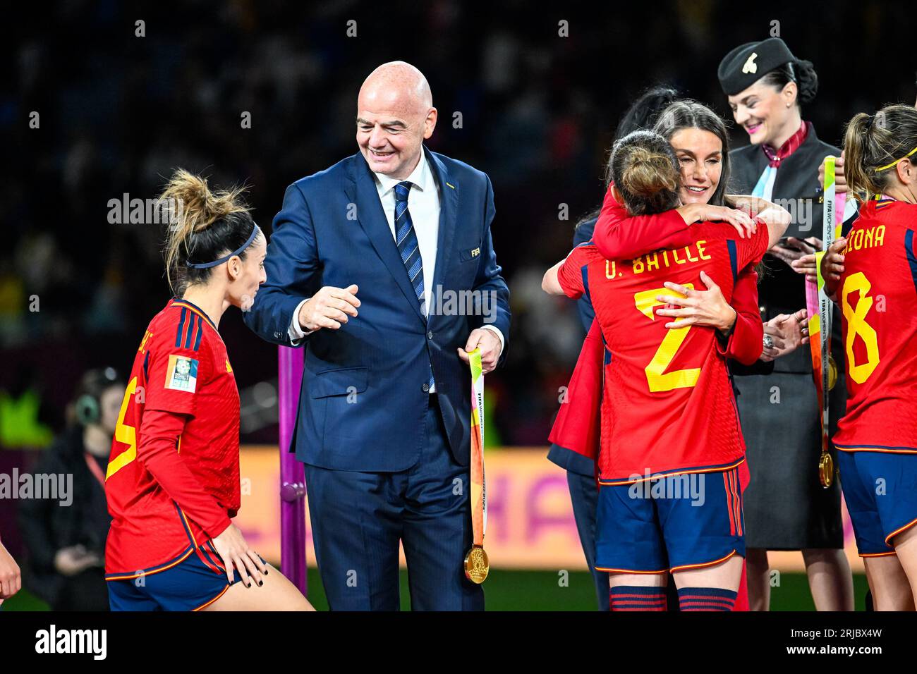 Sydney, Nouvelle-Galles du Sud, Australie, Gianni Infantino président de la coupe du monde féminine de la FIFA 2023 finale Espagne contre Angleterre au Stadium Australia (Accor Stadium) 20 août 2023, Sydney, Australie. (Keith McInnes/SPP) crédit : SPP Sport Press photo. /Alamy Live News Banque D'Images