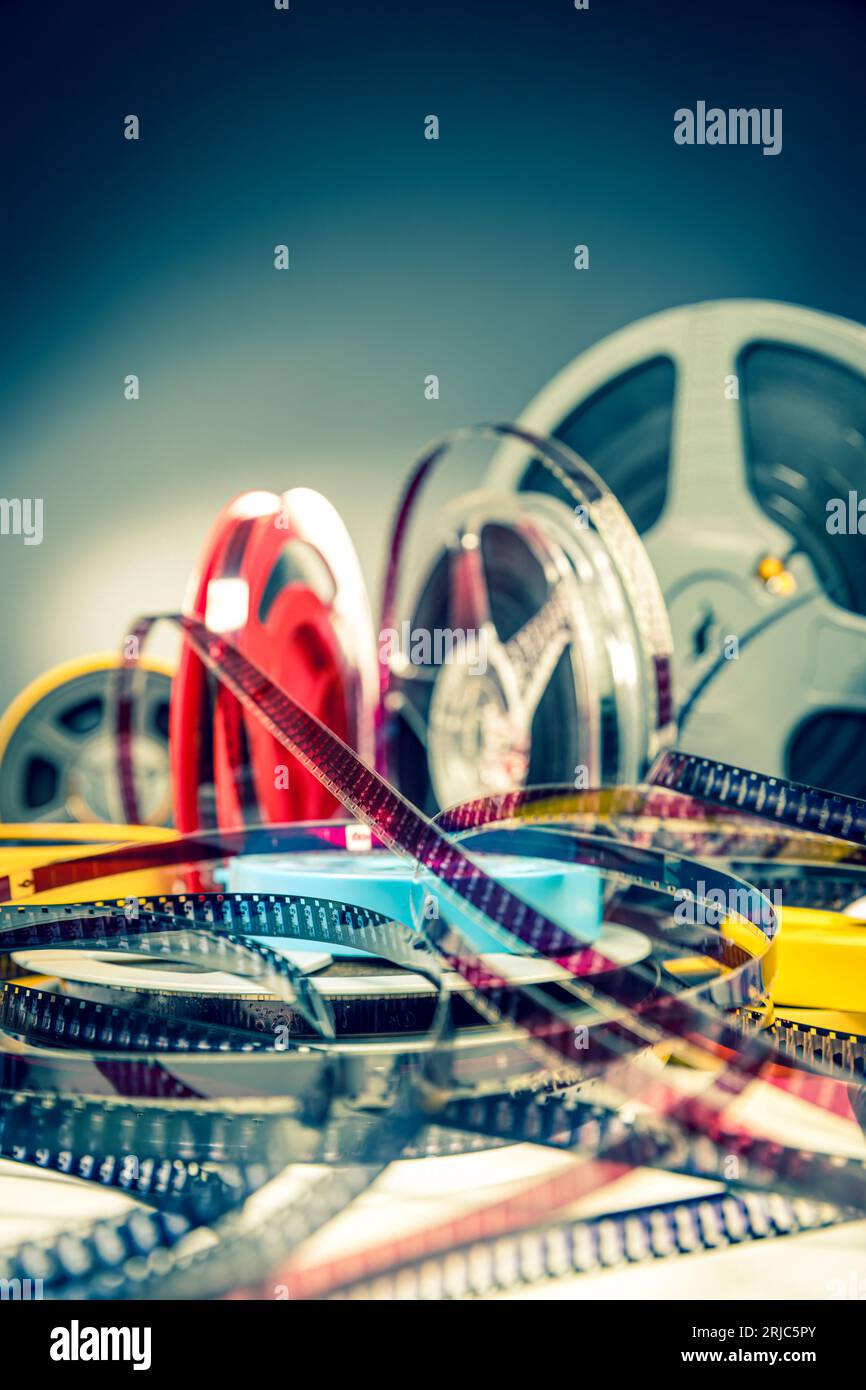détail du film de cinéma et fond vintage bonine super 8 Banque D'Images